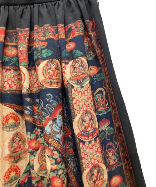 &ellecy（アンドエルシー）&ellecy (アンドエルシー) 猫曼荼羅スカート ブラック サイズ:Mの古着・服飾アイテム