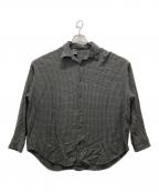 N.HOOLYWOODエヌ ハリウッド）の古着「BIGシルエット チェックシャツ」｜グレー