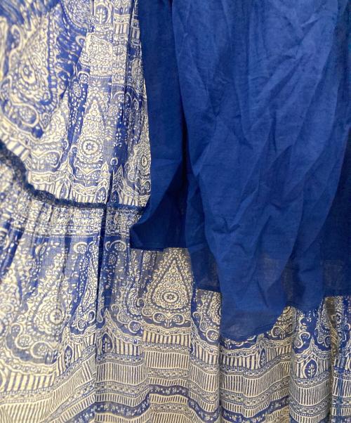 sara mallika（サラマリカ）sara mallika (サラマリカ) エスニックプリント総柄スカート ブルー サイズ:表記無しの古着・服飾アイテム