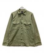 ALPHAアルファ）の古着「刺繍シャツスーベニアジャケット」｜カーキ