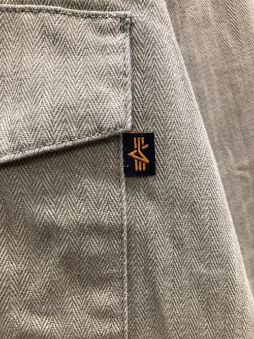 ALPHA（アルファ）ALPHA (アルファ) 刺繍シャツスーベニアジャケット カーキ サイズ:MEDIUMの古着・服飾アイテム