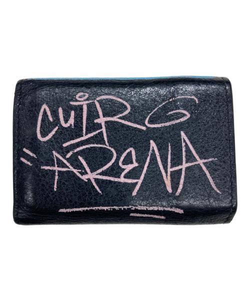 BALENCIAGA（バレンシアガ）BALENCIAGA (バレンシアガ) グラフィティ ペーパーミニウォレット ブラックの古着・服飾アイテム