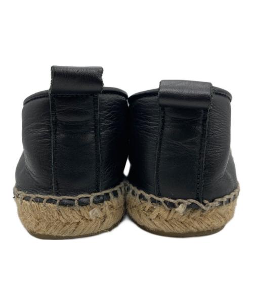 Terra d'espardenyes（テラ デ エスパルデニャス）Terra d'espardenyes (テラ デ エスパルデニャス) レザーエスパドリーユ ブラック サイズ:24の古着・服飾アイテム