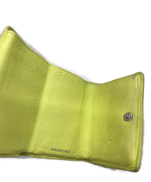 BALENCIAGA（バレンシアガ）BALENCIAGA (バレンシアガ) ペーパーミニウォレット イエローの古着・服飾アイテム