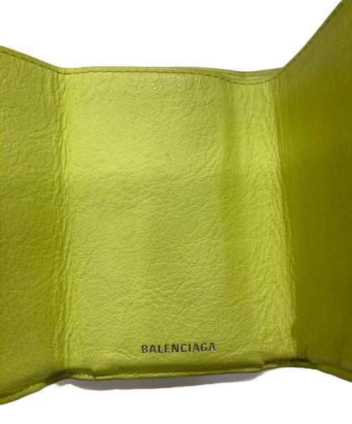 BALENCIAGA（バレンシアガ）BALENCIAGA (バレンシアガ) ペーパーミニウォレット イエローの古着・服飾アイテム