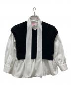 Kate Spadeケイトスペード）の古着「ベスト付ボウタイブラウスワンピース」｜ホワイト