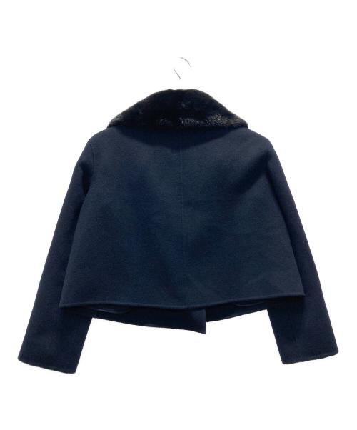 FOXEY BOUTIQUE（フォクシー ブティック）FOXEY BOUTIQUE (フォクシー ブティック) Boxy Suit カシミヤダブルフェイスジャケット ネイビー サイズ:38の古着・服飾アイテム