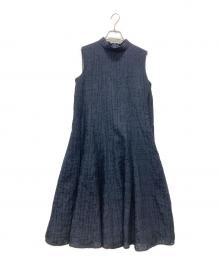 FOXEY（フォクシー）の古着「Sonata ノースリーブワンピース」｜ネイビー