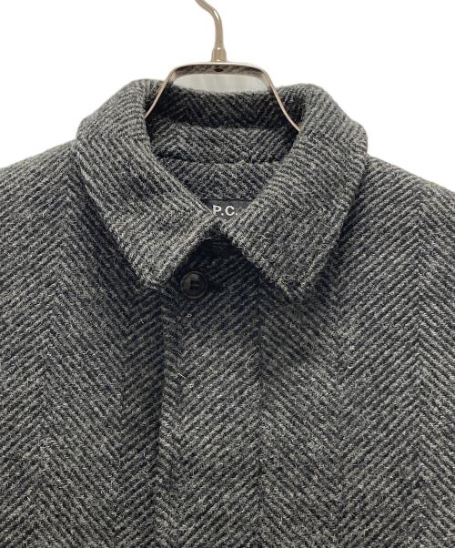 A.P.C.（アーペーセー）A.P.C. (アーペーセー) FOX BROTHERS (フォックスブラザーズ) ステンカラーコート グレー サイズ:XSの古着・服飾アイテム
