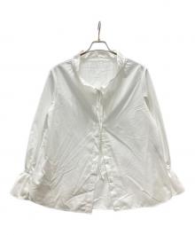 UNITED ARROWS TOKYO（ユナイテッドアローズトウキョウ）の古着「フリルカラー フレアスリーブ ブラウス」｜ホワイト