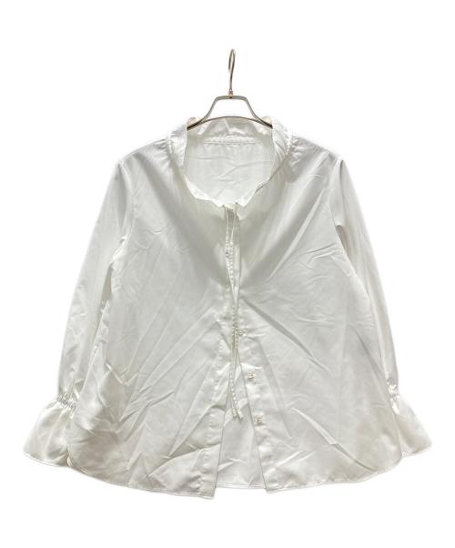 UNITED ARROWS TOKYO（ユナイテッドアローズトウキョウ）UNITED ARROWS TOKYO (ユナイテッドアローズトウキョウ) フリルカラー フレアスリーブ ブラウス ホワイト サイズ:記載なしの古着・服飾アイテム