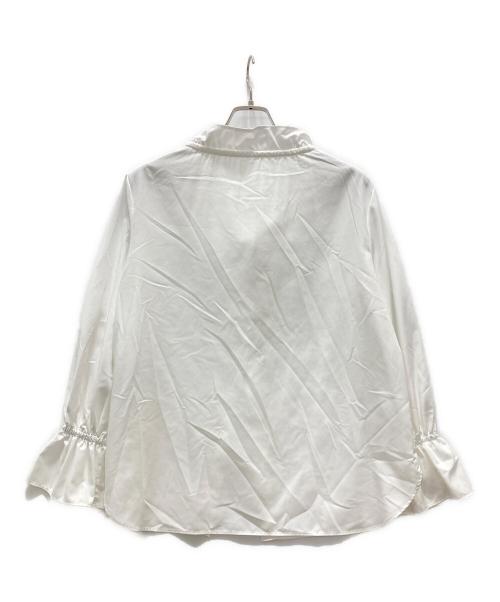 UNITED ARROWS TOKYO（ユナイテッドアローズトウキョウ）UNITED ARROWS TOKYO (ユナイテッドアローズトウキョウ) フリルカラー フレアスリーブ ブラウス ホワイト サイズ:記載なしの古着・服飾アイテム