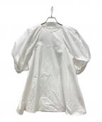 #Newansハッシュニュアンス）の古着「サークルスリーブAラインブラウスチュニック」｜ホワイト