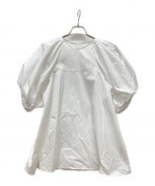 #Newans（ハッシュニュアンス）の古着「サークルスリーブAラインブラウスチュニック」｜ホワイト