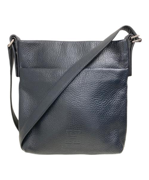 HIROFU（ヒロフ）HIROFU (ヒロフ) ヴィータ Hロゴ刻印ショルダーバッグ ブラックの古着・服飾アイテム