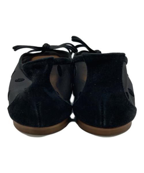 Pippichic（ピッピシック）Pippichic (ピッピシック) チュール スクエアトゥ バレエ シューズ ブラック サイズ:23.5の古着・服飾アイテム