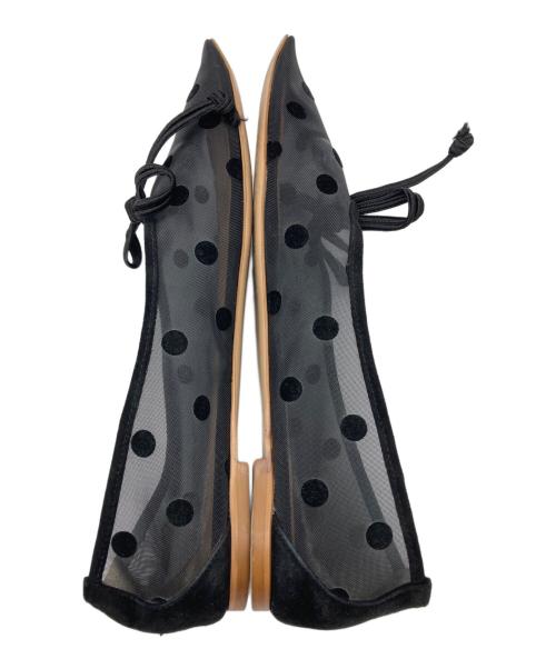 Pippichic（ピッピシック）Pippichic (ピッピシック) チュール スクエアトゥ バレエ シューズ ブラック サイズ:23.5の古着・服飾アイテム