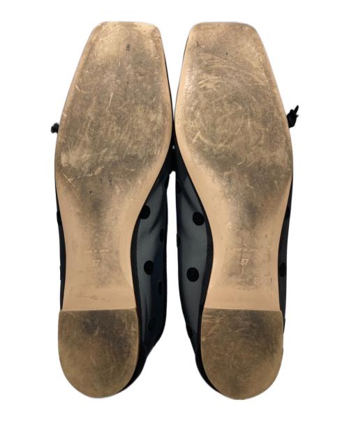 Pippichic（ピッピシック）Pippichic (ピッピシック) チュール スクエアトゥ バレエ シューズ ブラック サイズ:23.5の古着・服飾アイテム