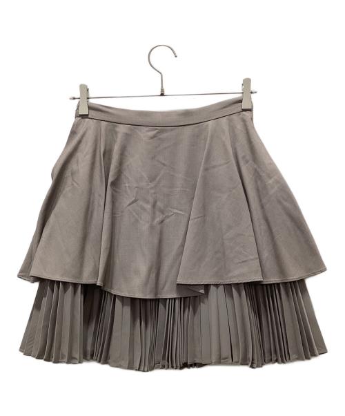 Snidel（スナイデル）Snidel (スナイデル) オーバーラップミニスカート ベージュ サイズ:1の古着・服飾アイテム