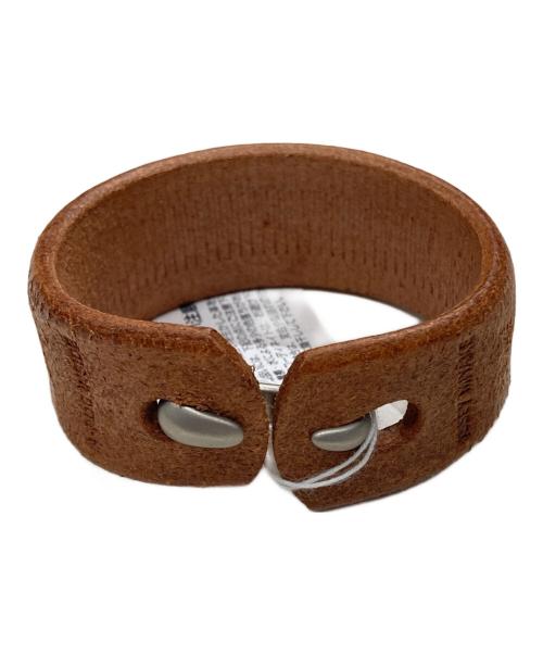 ISSEY MIYAKE（イッセイミヤケ）ISSEY MIYAKE (イッセイミヤケ) A-POC レザーバングル ブラウンの古着・服飾アイテム