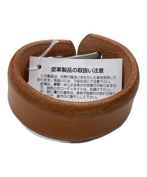 ISSEY MIYAKE（イッセイミヤケ）ISSEY MIYAKE (イッセイミヤケ) A-POC レザーバングル ブラウンの古着・服飾アイテム