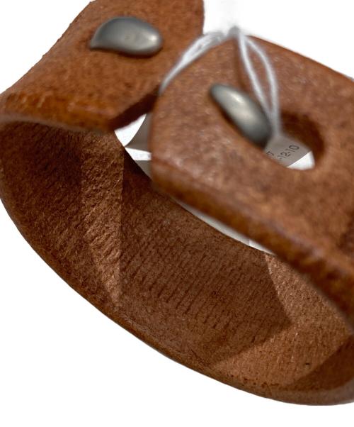 ISSEY MIYAKE（イッセイミヤケ）ISSEY MIYAKE (イッセイミヤケ) A-POC レザーバングル ブラウンの古着・服飾アイテム