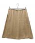 GUCCI（グッチ）の古着「ロゴシルバーバックル シフォンスカート」｜ベージュ