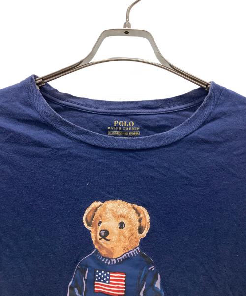 POLO RALPH LAUREN（ポロ・ラルフローレン）POLO RALPH LAUREN (ポロ・ラルフローレン) ポロベアプリントTシャツ ネイビー サイズ:XLの古着・服飾アイテム