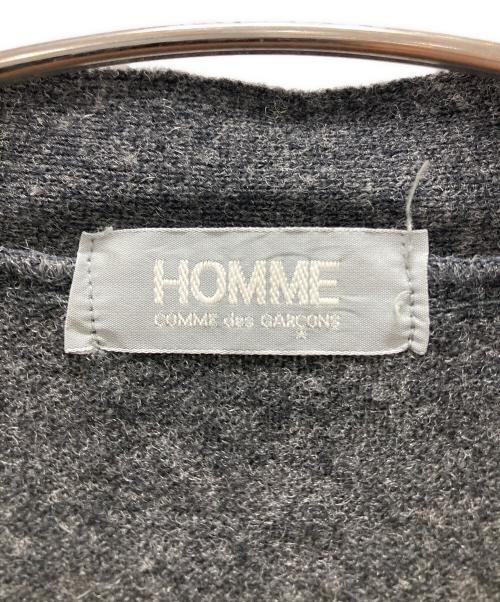 COMME des GARCONS HOMME（コムデギャルソン オム）COMME des GARCONS HOMME (コムデギャルソン オム) デカタグ ニットベスト グレー サイズ:サイズ表記無しの古着・服飾アイテム