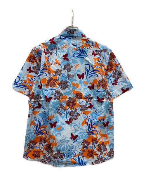 BURBERRY BLACK LABEL（バーバリーブラックレーベル）BURBERRY BLACK LABEL (バーバリーブラックレーベル) 総柄アロハシャツ ブルー サイズ:2の古着・服飾アイテム