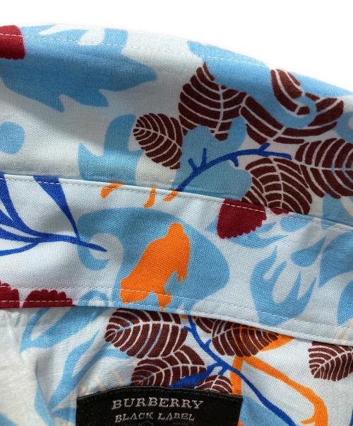 BURBERRY BLACK LABEL（バーバリーブラックレーベル）BURBERRY BLACK LABEL (バーバリーブラックレーベル) 総柄アロハシャツ ブルー サイズ:2の古着・服飾アイテム