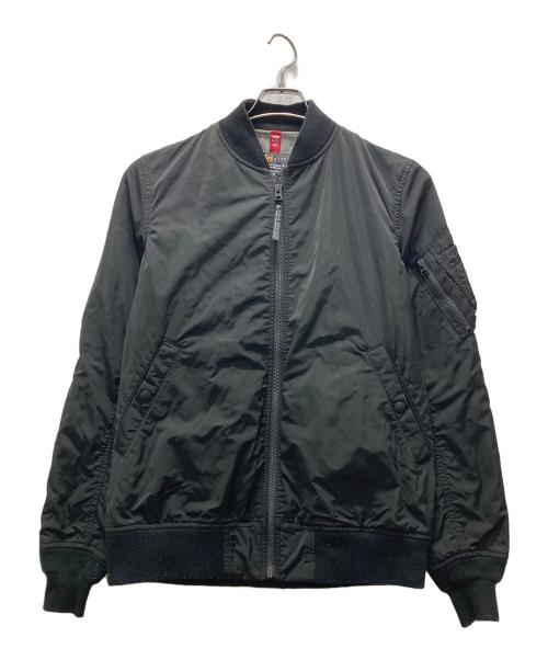 ALPHA（アルファ）ALPHA (アルファ) MA-1ジャケット ブラック サイズ:Lの古着・服飾アイテム