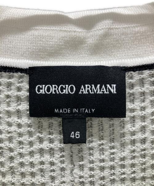 GIORGIO ARMANI（ジョルジョアルマーニ）GIORGIO ARMANI (ジョルジョアルマーニ) 襟付きカーディガン ホワイト サイズ:46の古着・服飾アイテム