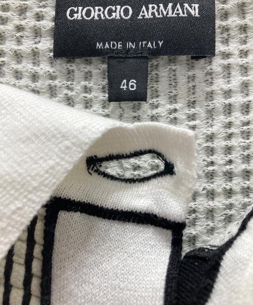 GIORGIO ARMANI（ジョルジョアルマーニ）GIORGIO ARMANI (ジョルジョアルマーニ) 襟付きカーディガン ホワイト サイズ:46の古着・服飾アイテム
