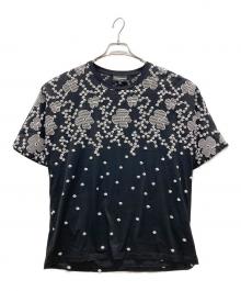 EMPORIO ARMANI（エンポリオアルマーニ）の古着「刺繍Tシャツ」｜ブラック