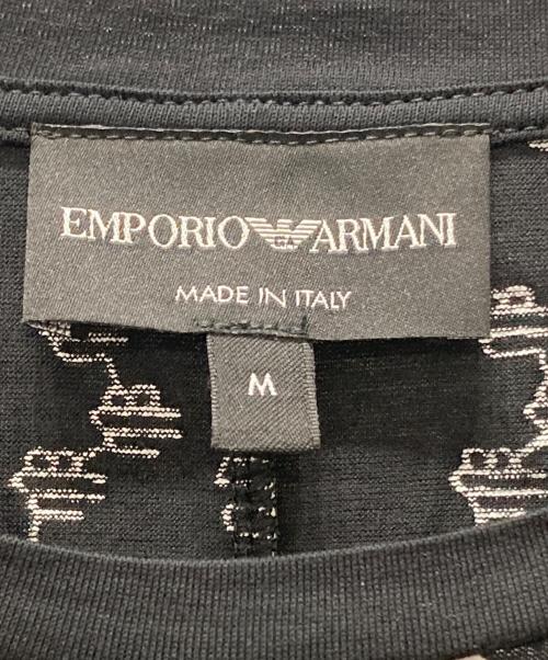 EMPORIO ARMANI（エンポリオアルマーニ）EMPORIO ARMANI (エンポリオアルマーニ) 刺繍Tシャツ ブラック サイズ:Ⅿの古着・服飾アイテム