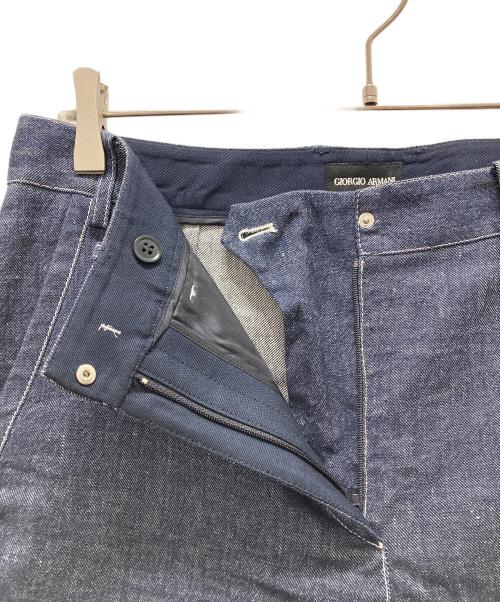 GIORGIO ARMANI（ジョルジョアルマーニ）GIORGIO ARMANI (ジョルジョアルマーニ) ダブルニーデニムパンツ インディゴ サイズ:40の古着・服飾アイテム
