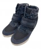 ARMANI JEANSアルマーニジーンズ）の古着「ハイカットスニーカー」｜ブラック