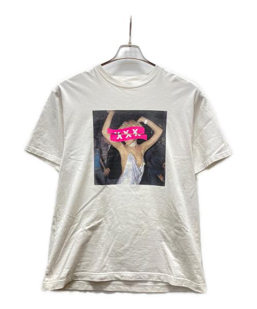 GOD SELECTION XXX（ゴッドセレクショントリプルエックス）GOD SELECTION XXX (ゴッドセレクショントリプルエックス) プリントTシャツ ホワイト サイズ:Mの古着・服飾アイテム