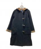 BURBERRY LONDONバーバリーロンドン）の古着「ノヴァチェックライナー フード付ダッフルコート」｜ブラック