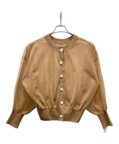 SLOBE IENA（スローブ イエナ）SLOBE IENA (スローブ イエナ) シアーラミーカーディガン ベージュ サイズ:Fの古着・服飾アイテム