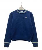 CHEMISE LACOSTEシュミーズ ラコステ）の古着「畔編みラインニット」｜ネイビー