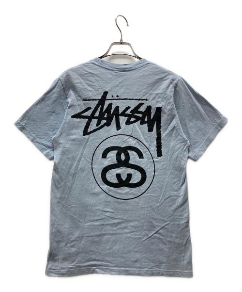 stussy（ステューシー）stussy (ステューシー) 両面ロゴTシャツ スカイブルー サイズ:Sの古着・服飾アイテム