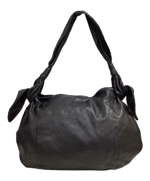 Max Mara WEEK END LINE（マックスマーラ ウイークエンドライン）Max Mara WEEK END LINE (マックスマーラ ウイークエンドライン) ラムレザーバッグ ブラックの古着・服飾アイテム