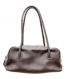 土屋鞄（ツチヤカバン）の古着「ミニボストンバッグ」｜ブラウン