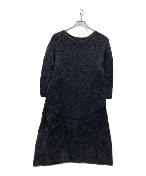 45R（フォーティファイブ・アール）45R (フォーティファイブ・アール) アルパカ混ニットワンピース グレーの古着・服飾アイテム