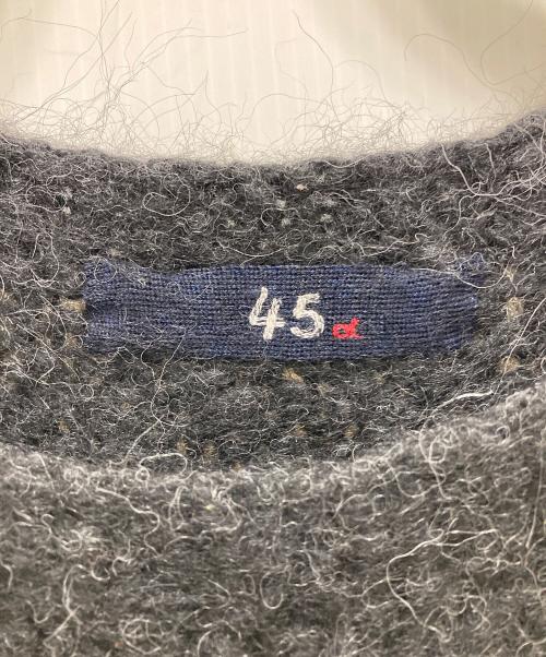 45R（フォーティファイブ・アール）45R (フォーティファイブ・アール) アルパカ混ニットワンピース グレーの古着・服飾アイテム