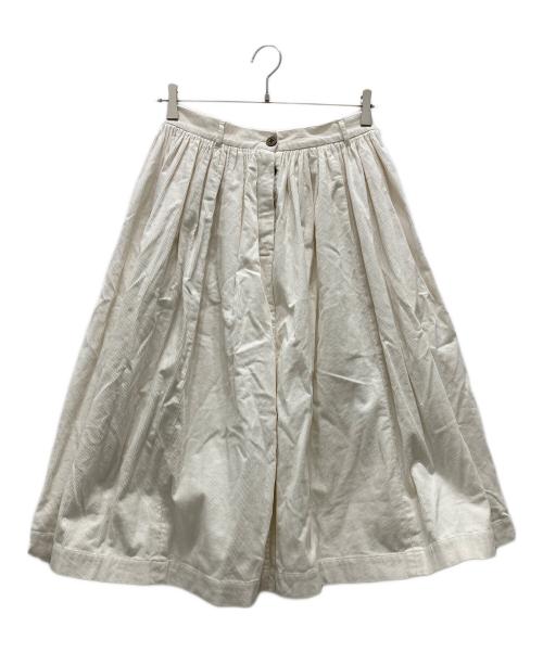 45R（フォーティファイブ・アール）45R (フォーティファイブ・アール) コーデュロイスカート ホワイト サイズ:2の古着・服飾アイテム