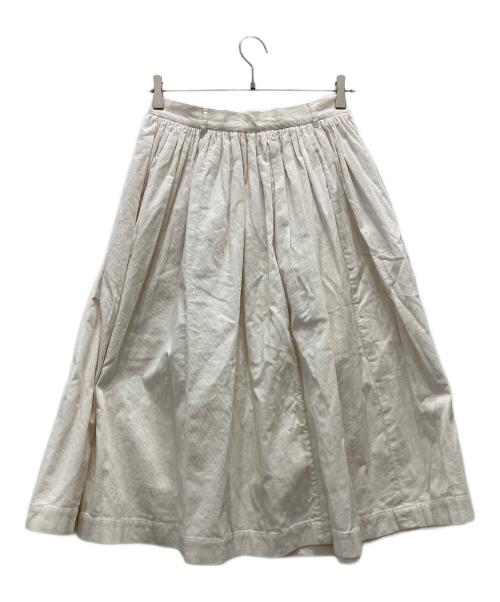 45R（フォーティファイブ・アール）45R (フォーティファイブ・アール) コーデュロイスカート ホワイト サイズ:2の古着・服飾アイテム