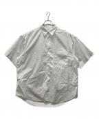 Graphpaperグラフペーパー）の古着「BROAD S/S OVERSIZED REGULAR COLLAR SHIRT」｜ホワイト
